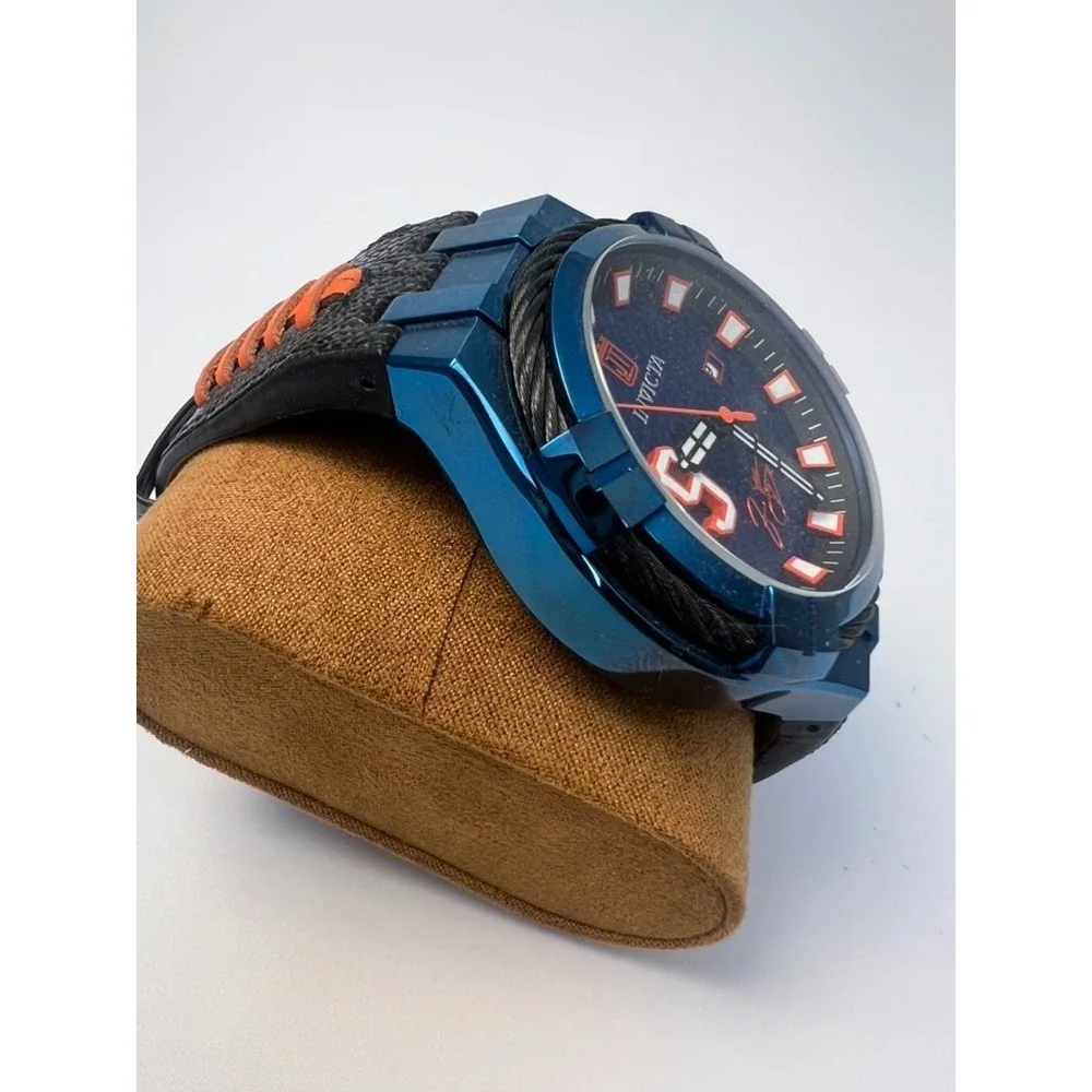 #W007 Invicta Jason Taylor Ltd Ed #28524 95/999 Mens Watch Blue Football Dial